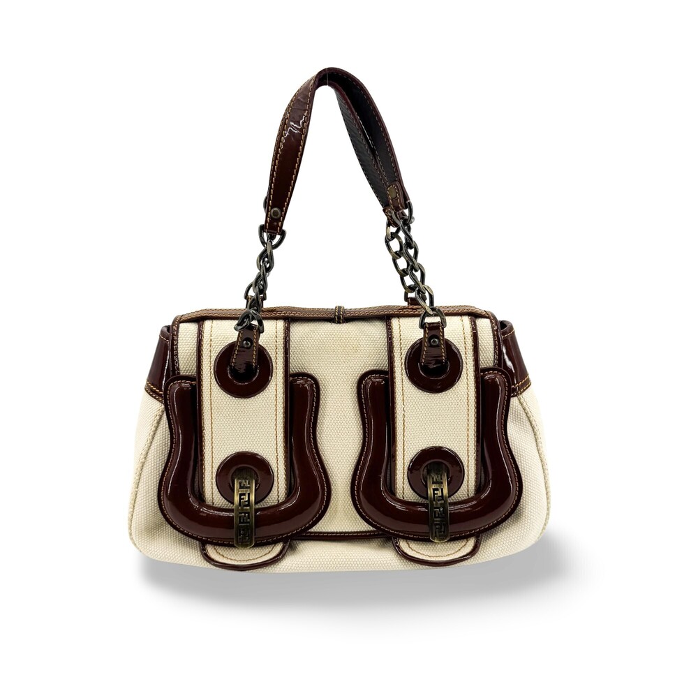 Fendi B. Bag Canvas with Patent Medium